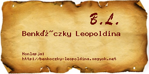 Benkóczky Leopoldina névjegykártya